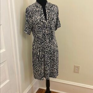 Saint Tropez West Black and White Midi Shirt Dress